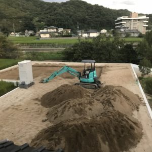 基礎工事着工時の画像